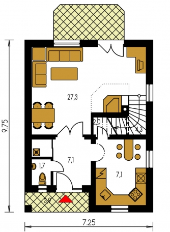 Floor plan of ground floor - PREMIER 86